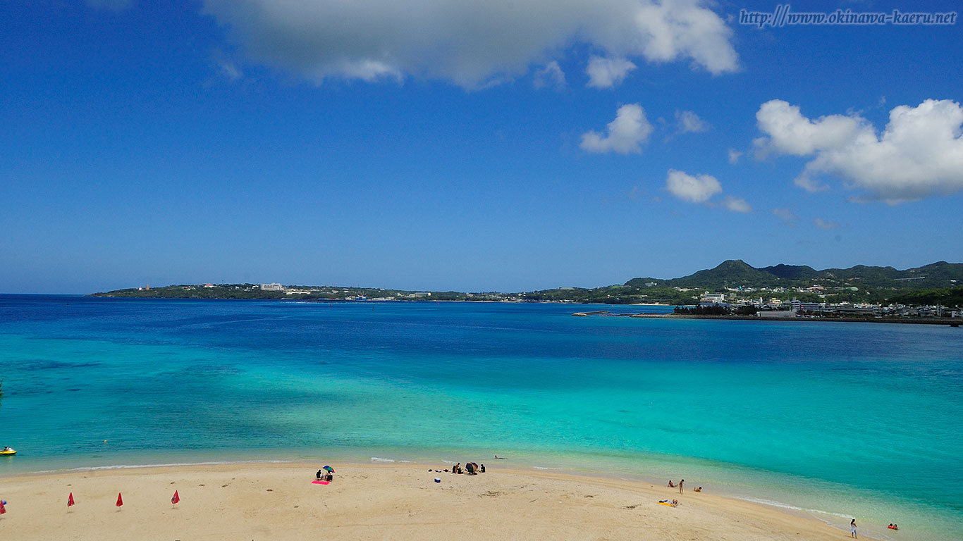 本部町瀬底大橋アンチ浜ビーチの海のPCデスクトップ壁紙