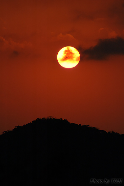 夕景 夕日 日没 日暮れ 残照