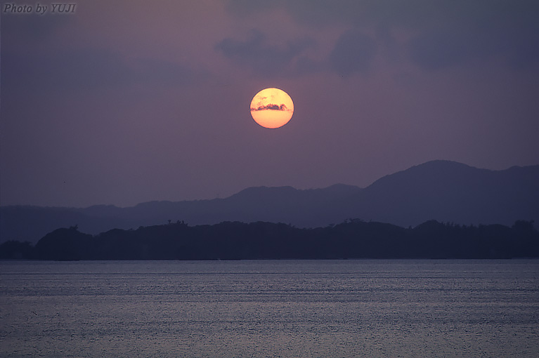 夕景 夕日 日没 日暮れ 残照