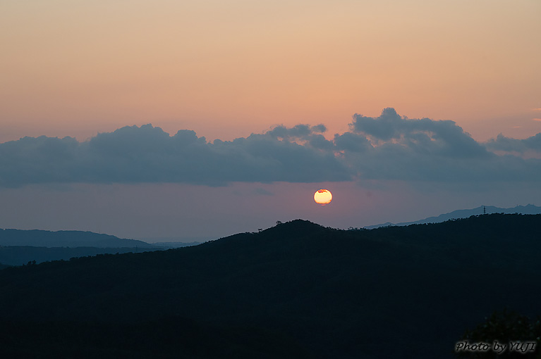 夕景 夕日 日没 日暮れ 残照