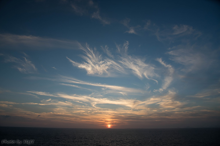 夕景 夕日 日没 日暮れ 残照