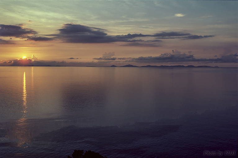 夕景 夕日 日没 日暮れ 残照