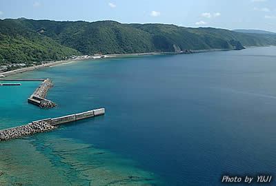 茅打バンタからみたやんばるの丘陵地